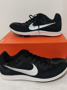 Nike Zoom Rival Distance Track Spikes Shoes Black White DC8725 001 Men’s Sz 8.5